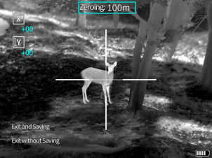 obraz pokazujący wygląd zwierzęcia poprzez lunetę termowizyjną TS450