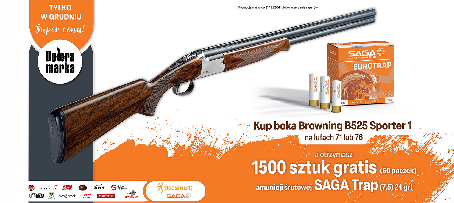 Promocja Grudnia 2024: BOK Browning B525 + 1500 sztuk amunicji GRATIS!